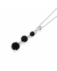 Black Onyx Pendant 925 Sterling Silver - Handmade Gemstone Jewelry