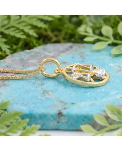 18K Gold Plated Libra Zodiac Sign Pendant | Sterling Silver Astrology Jewelry