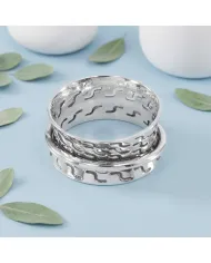 925 Sterling Silver Spinner Ring | Handmade Fidget Anxiety Thumb Band