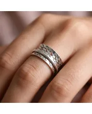 925 Sterling Silver Spinner Ring | Handmade Fidget Anxiety Thumb Band