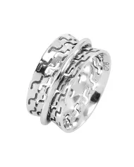 925 Sterling Silver Spinner Ring | Handmade Fidget Anxiety Thumb Band