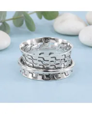 925 Sterling Silver Spinner Ring | Handmade Fidget Anxiety Thumb Band