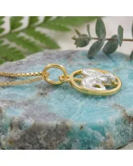 Aries Zodiac Sign Pendant | 18K Gold Plated Two Tone Astrology Jewelry