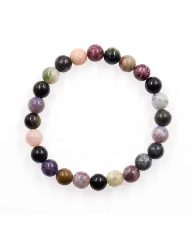 Tourmaline 8mm Beaded Bracelet | Handmade Stretchable Jewelry