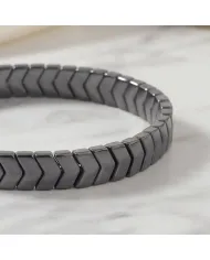 Hematite Stretch Bracelet - Arrowhead Design Jewelry for Men & Women