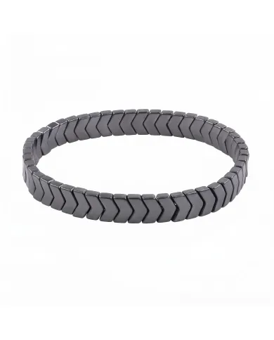 Hematite Stretch Bracelet - Arrowhead Design Jewelry for Men & Women