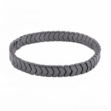 Hematite Stretch Bracelet - Arrowhead Design Jewelry for Men & Women