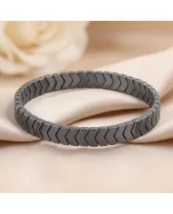 Hematite Stretch Bracelet - Arrowhead Design Jewelry for Men & Women