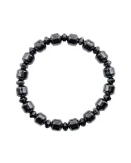 Hematite Beaded Stretch Bracelet for Men & Women