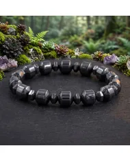 Hematite Beaded Stretch Bracelet for Men & Women