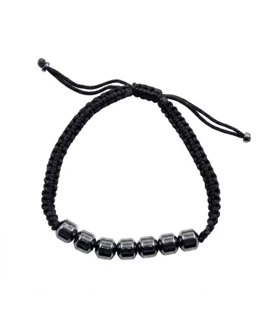 Hematite Braided Rope Bracelet for Men and Women