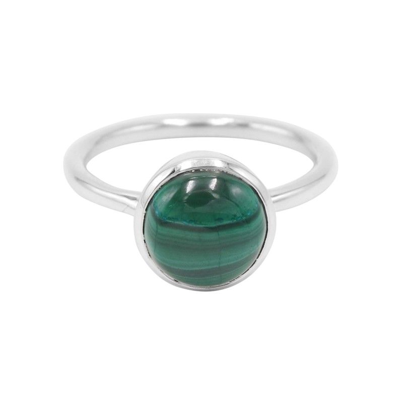 Malachite Ring, Sterling Silver Ring, Love Promise Ring, Minimalist Ring, Handmade Ring, Ring For Women, Taurus Birthstone Ring