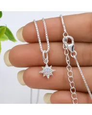 Sterling Silver Opal North Star Pendant Necklace | Celestial Jewelry