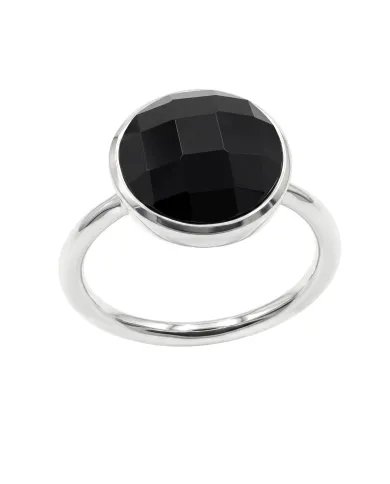 Black Onyx Solitaire Ring - 925 Sterling Silver Handmade Jewelry