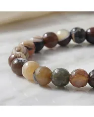 8mm Beads Botswana Agate Stretch Bracelet