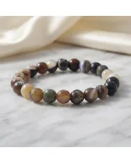 8mm Beads Botswana Agate Stretch Bracelet
