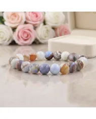 8mm Beads Botswana Agate Stretch Bracelet