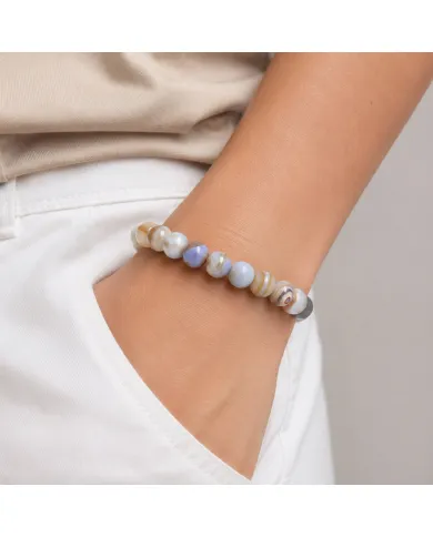 8mm Beads Botswana Agate Stretch Bracelet