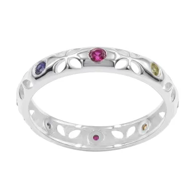 Multicolor Sapphire Ring - 925 Sterling Silver Handmade Jewelry