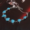 Turquoise Bracelet, 925 Silver Bracelet, Handmade Bracelets, Link Chain Bracelet, Sleeping Beauty Turquoise Bracelet For Women