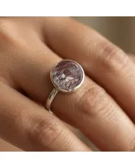 925 Sterling Silver Tourmalinated Quartz Ring Handmade Jewelry
