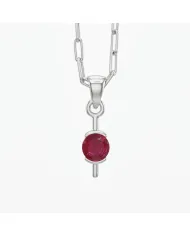 Ruby Gemstone Pendant Necklace | 18K Gold Plated Handmade Jewelry