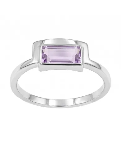 Natural Amethyst Ring - 925 Sterling Silver Handmade Jewelry for Her