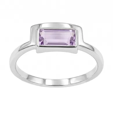 Natural Amethyst Ring - 925 Sterling Silver Handmade Jewelry for Her