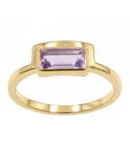 Natural Amethyst Ring - 925 Sterling Silver Handmade Jewelry for Her