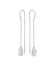 Swarovski Crystal Threader Earrings – 925 Sterling Silver Drop Earrings