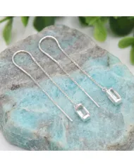 Swarovski Crystal Threader Earrings – 925 Sterling Silver Drop Earrings