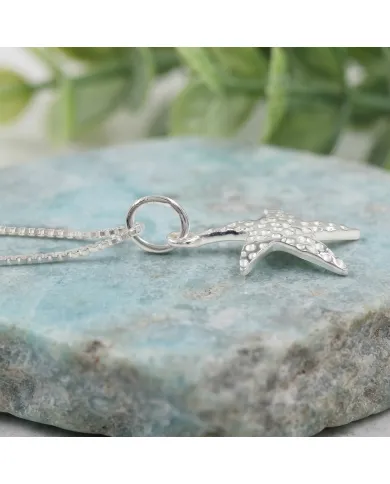 925 Sterling Silver Starfish Pendant – Handmade Unisex Minimalist Jewelry