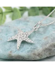 925 Sterling Silver Starfish Pendant – Handmade Unisex Minimalist Jewelry