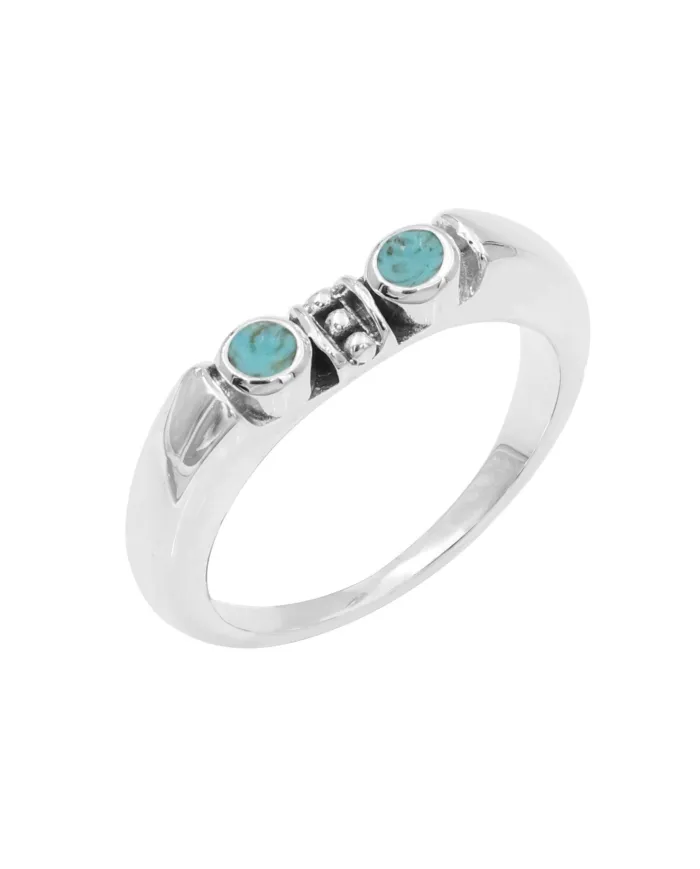 Arizona Turquoise Ring - 925 Sterling Silver Handmade Band