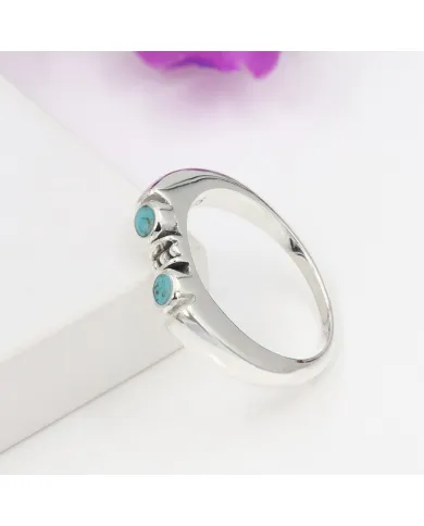 Arizona Turquoise Ring - 925 Sterling Silver Handmade Band