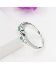 Arizona Turquoise Ring - 925 Sterling Silver Handmade Band