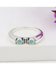 Arizona Turquoise Ring - 925 Sterling Silver Handmade Band