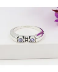 Tanzanite Ring - 925 Sterling Silver Handmade Band Minimalist Jewelry