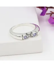 Tanzanite Ring - 925 Sterling Silver Handmade Band Minimalist Jewelry