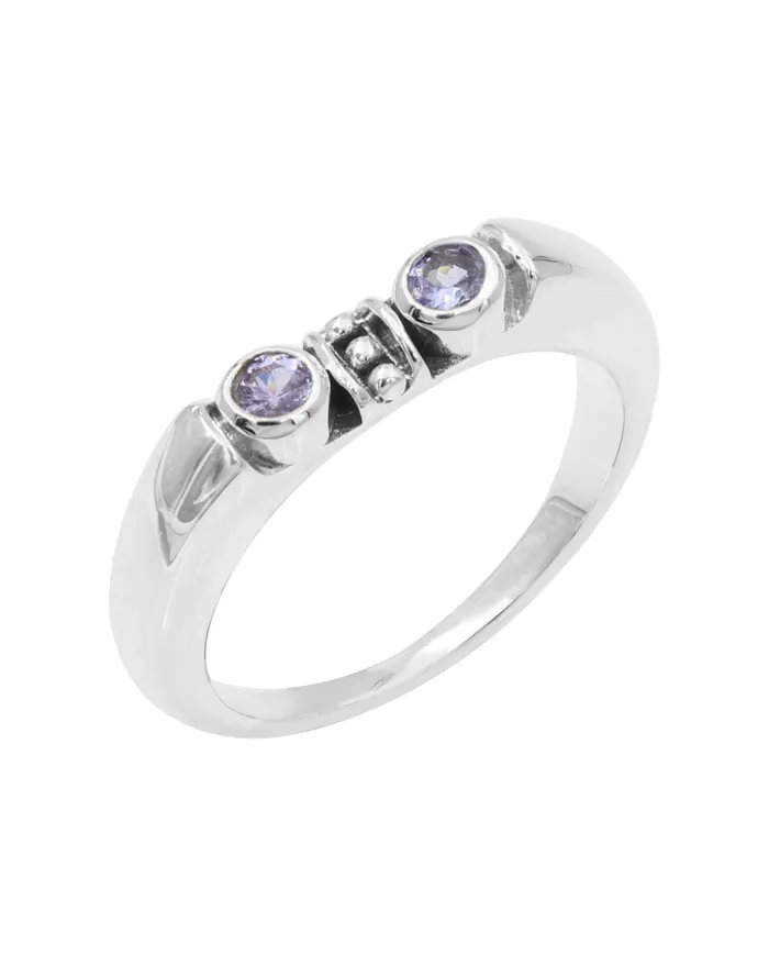 Tanzanite Ring - 925 Sterling Silver Handmade Band Minimalist Jewelry