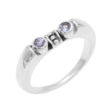 Tanzanite Ring - 925 Sterling Silver Handmade Band Minimalist Jewelry
