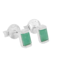 Blue Sapphire Stud Earrings - 925 Sterling Silver Jewelry