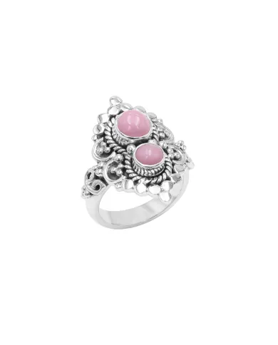 Pink Opal Ring – 925 Sterling Silver Handmade Dainty Bohemian Jewelry