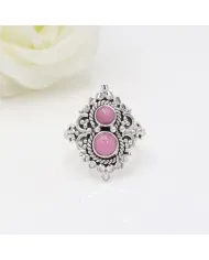 Pink Opal Ring – 925 Sterling Silver Handmade Dainty Bohemian Jewelry