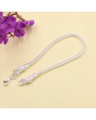 925 Sterling Silver Dragon Head Link Chain Bracelet Handmade Jewelry