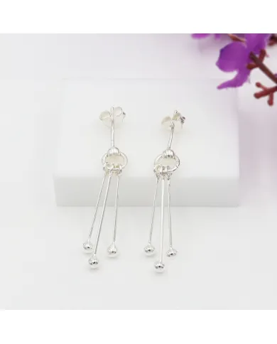 925 Sterling Silver Ball Earrings for Women Handmade Jewelry