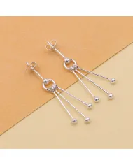 925 Sterling Silver Ball Earrings for Women Handmade Jewelry