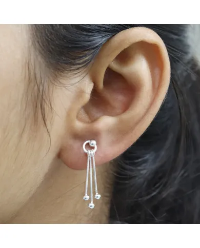 925 Sterling Silver Ball Earrings for Women Handmade Jewelry