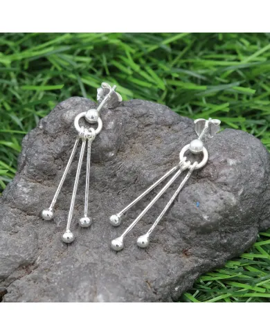 925 Sterling Silver Ball Earrings for Women Handmade Jewelry