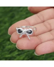 925 Sterling Silver Bow Ring - Minimalist Jewelry for Women